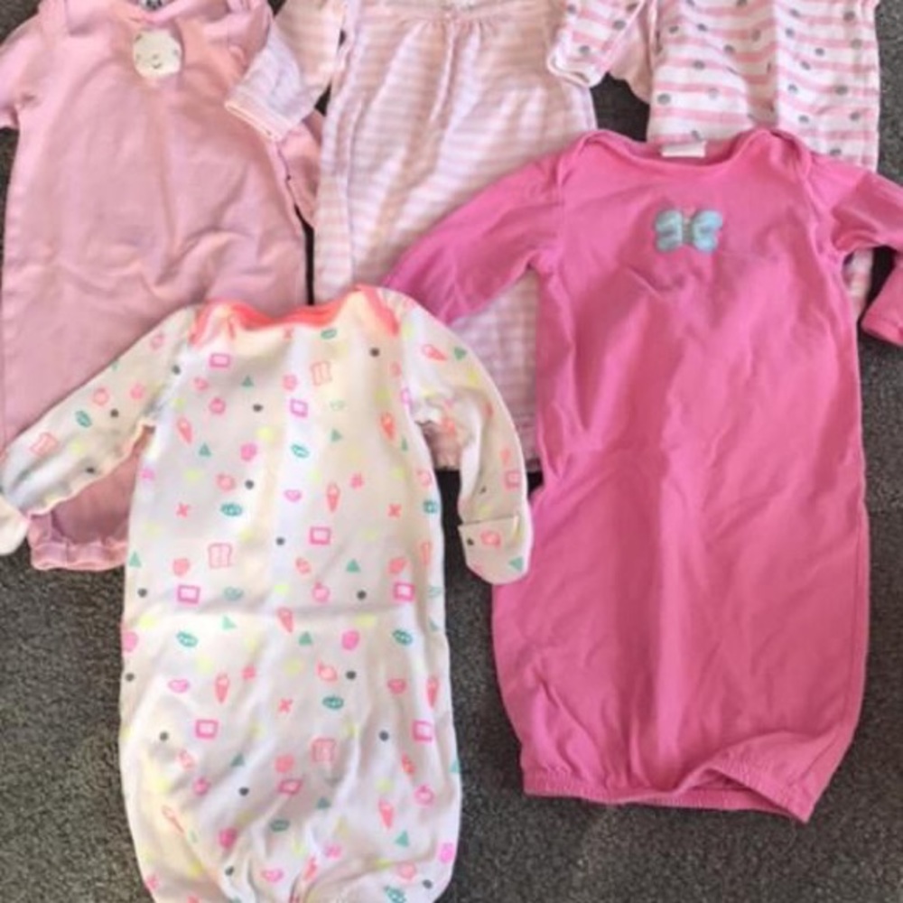 Baby girl sleep sack & hat lot